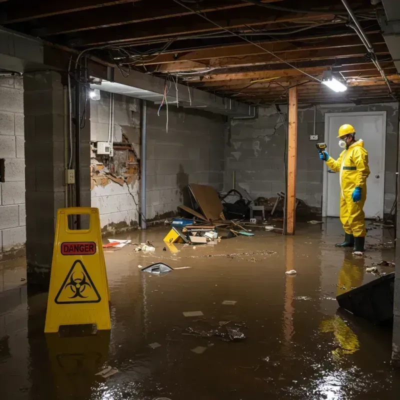 Flooded Basement Electrical Hazard in Dalton Gardens, ID Property