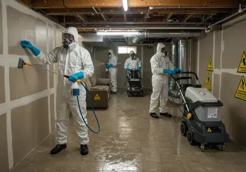 Basement Moisture Removal and Structural Drying process in Dalton Gardens, ID